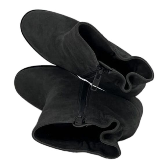 New Arturo Chiang Women US 7 Ankle Boot Shoes Grey Suede Round Toe At-Rakel Heel - Picture 7 of 9